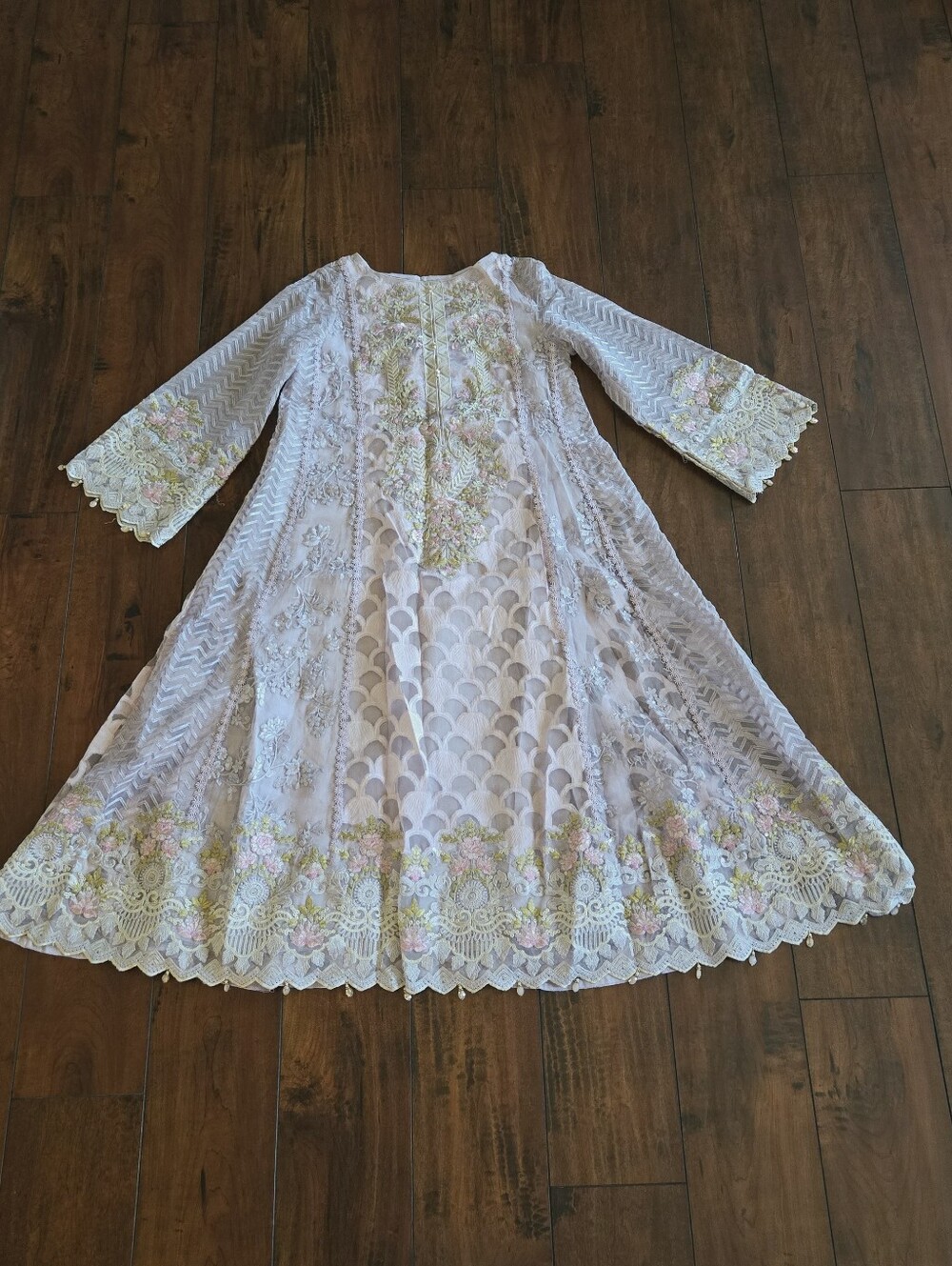 Embroidered Salwar Kameez Dupatta Long Scarf Organza Cotton Net Party Wear Dress